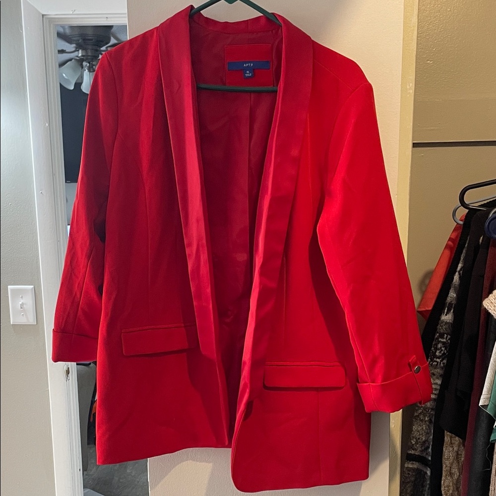 Apt. 9 Bold Scarlet Women's Blazer